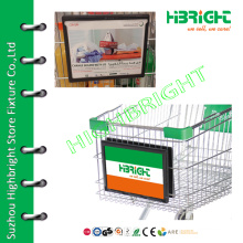 shopping trolley cart front display board